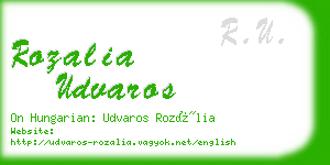 rozalia udvaros business card